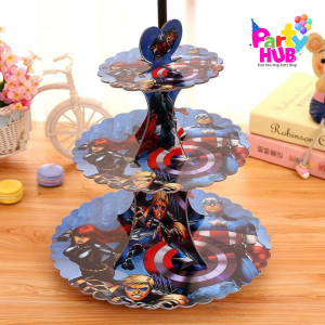 3 Tier Avengers Cupcake Stand - Image 3