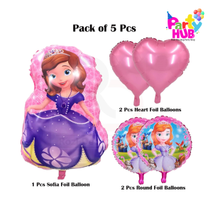 5 Piece Sofia the First Foil Balloons - Image 3