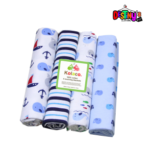 Baby 4pcs Receiving Blankets - Image 4