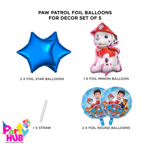 5pcs Paw Patrol Foil Balloons - Image 3