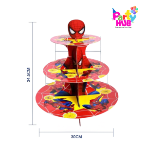 3 Tier Spider-Man Cupcake Stand - Image 3