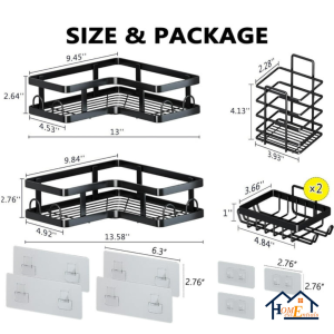 5pcs Corner Shower Caddy - Image 3