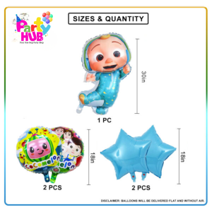 5 Piece Cocomelon Foil Balloons - Image 4