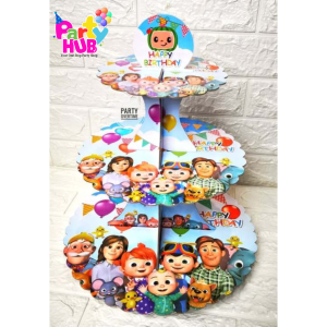 3 Tier Cocomelon Cupcake Stand - Image 4