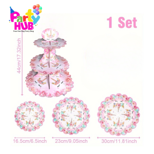 3 Tier Unicorn Cupcake Stand - Image 3
