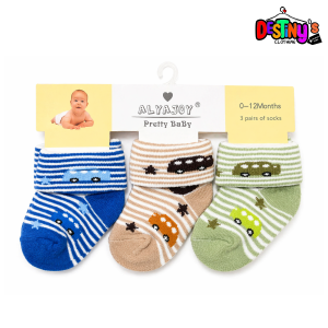 3pcs Cotton Baby Socks - Image 6