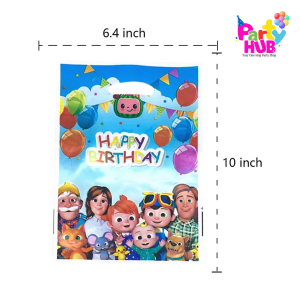10pcs Cocomelon Plastic Party Bags - Image 3