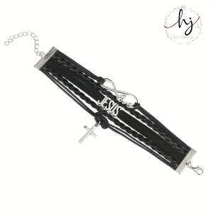 Multilayer Jesus Leather Bracelet - Image 3