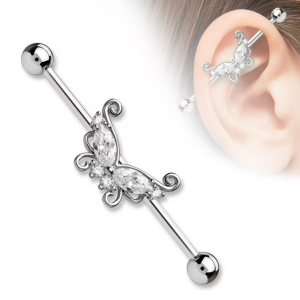 Butterfly Barbell Earrings - Image 3