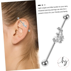 Butterfly Barbell Earrings - Image 5