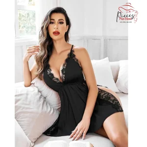 Ladies Silk High Slit Lingerie - Image 4