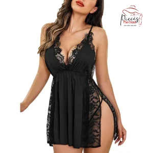 Ladies Silk High Slit Lingerie - Image 11