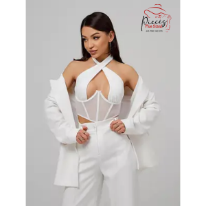 Mesh Panel Corset Top - Image 5